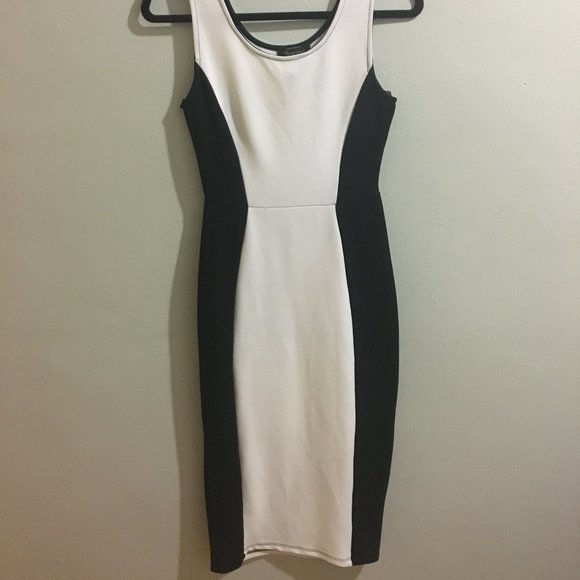 Black and White Fitted Dress - Item#1 - Picture 3 of 4